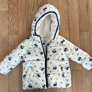 ***NEW Never Worn*** Baby Gap Toddler 100% Disney Minnie Mouse Puffer Jacket